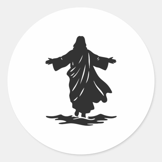 Sticker Rond Jésus (Devant)