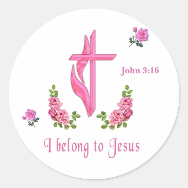 Sticker Rond Jésus (Devant)