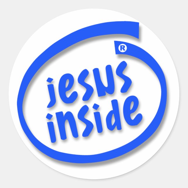Sticker Rond Jésus à l'intérieur (Devant)