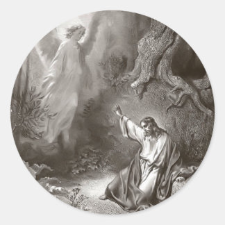 Sticker Rond Jésus Agonie Dans Le Jardin Religieux