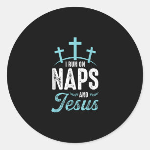 Sticker Rond Jésus amour   Je Coups Sur Les Naps Et Jésus