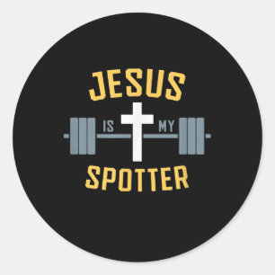 Sticker Rond Jésus amour Jésus Est Mon Potteur Poids