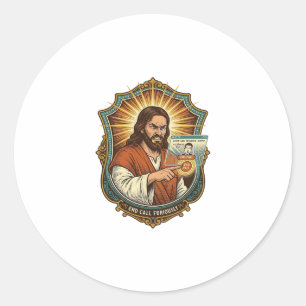 Sticker Rond Jésus Appel Vidéo Accidentel Numéro Social Media P