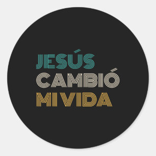 Sticker Rond Jesús Cambió Mi Vida