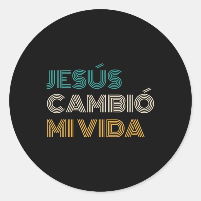 Sticker Rond Jesús Cambió Mi Vida (Devant)