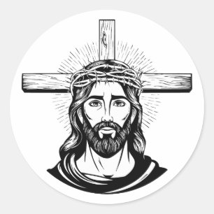 Sticker Rond Jésus-Christ
