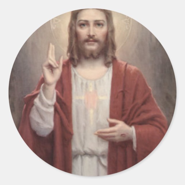 Sticker Rond Jésus Christ (Devant)