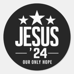 Sticker Rond Jésus Christ 2024 Président Élection USA Politique