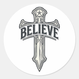 Sticker Rond Jésus-Christ Ancre de Mon Âme Chemise Chrétienne