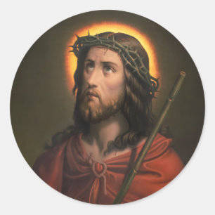 Sticker Rond Jésus-Christ avec la Couronne d'épines