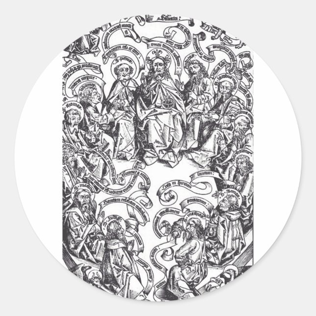 Sticker Rond Jésus-Christ et les 12 Apôtres (Devant)