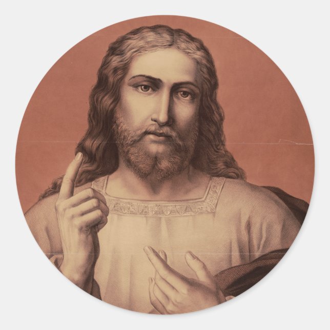 Sticker Rond Jésus-Christ le Maître  (Devant)