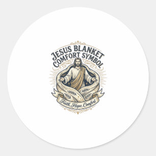 Sticker Rond Jésus Couverture Confort Symbole Jésus Couverture