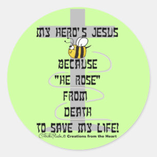 Sticker Rond Jésus du héros