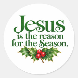 Sticker Rond Jésus est la raison de la saison