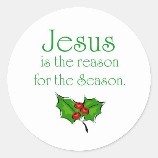 Sticker Rond Jésus est la raison de la saison (Devant)