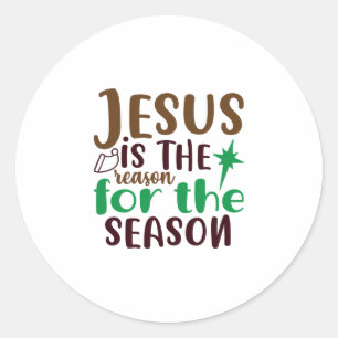 Sticker Rond Jésus est la raison de la saison