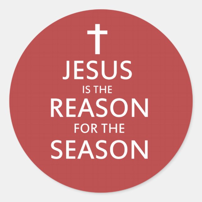 Sticker Rond Jésus est la raison de la saison (Devant)