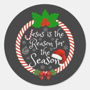 Sticker Rond Jésus est la raison de la saison T-shirt