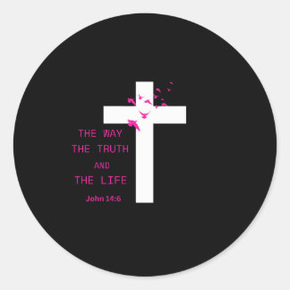 Sticker Rond Jésus est le chemin, la vérité et la vie !