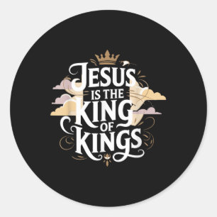 Sticker Rond Jésus Est Le Roi Des Rois