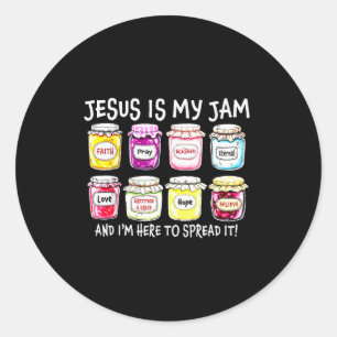 Sticker Rond Jésus Est Ma Préoccupation Et Je Suis Là Pour Le R