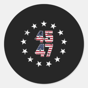 Sticker Rond Jésus Est Mon Sauveur Trump Est Mon Président Amér