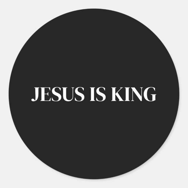 Sticker Rond Jésus est Roi (Devant)