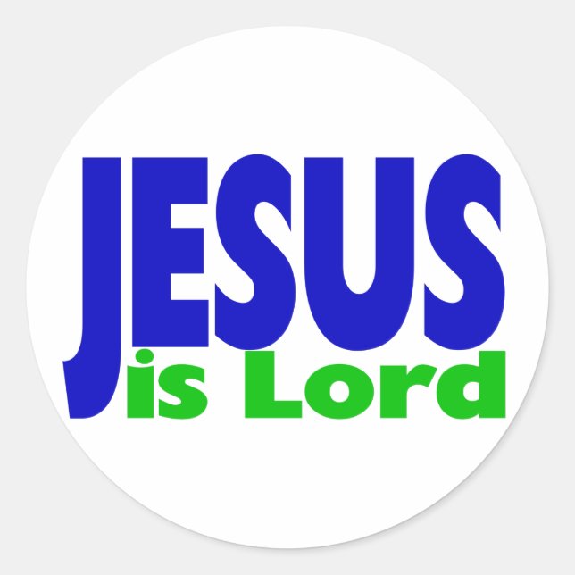 Sticker Rond Jésus est Seigneur (Devant)