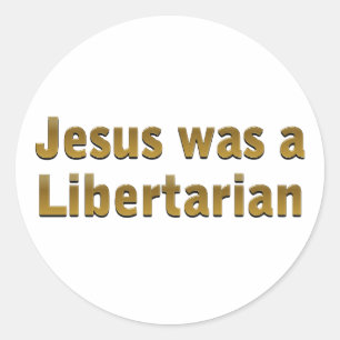 Sticker Rond Jésus était un libertaire