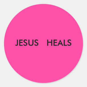 STICKER ROND JÉSUS HEALS