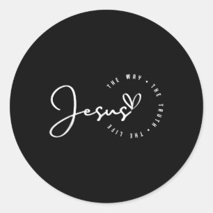 Sticker Rond Jésus Le Chemin La Vérité La Vie Religieux Chrétie