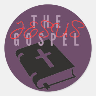 Sticker Rond Jésus L'Évangile Violet