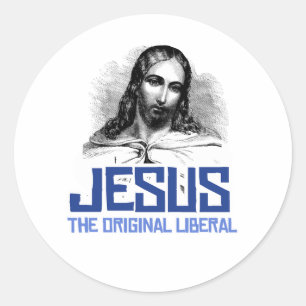 Sticker Rond Jésus - L'original libéral