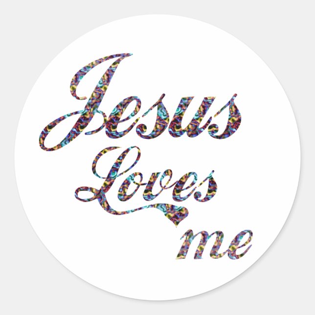 Sticker Rond Jésus m'aime (Devant)