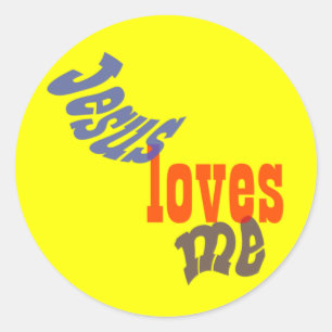 Sticker Rond Jésus m'aime
