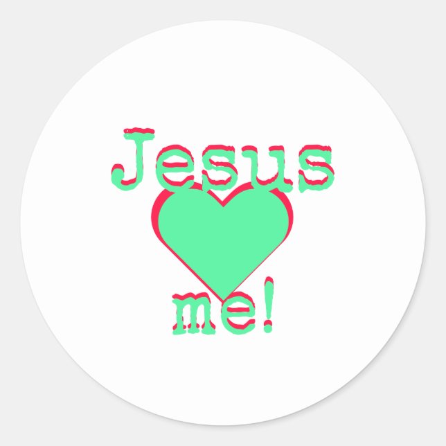 Sticker Rond Jésus m'aime (Devant)