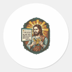 Sticker Rond Jésus Mauvaise Influence Produit Avis Échec Humour