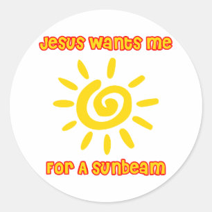 Sticker Rond Jésus me veut pour Sunbeam