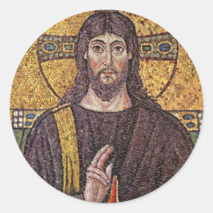 Sticker Rond Jesus Mosaic