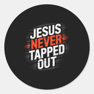 Sticker Rond Jésus n'a jamais abandonné Christian Wrestle Wrest
