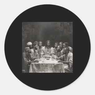 Sticker Rond Jésus Noir, Dernier sacrement, Jésus