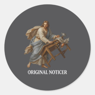 Sticker Rond Jésus Observateur Originel