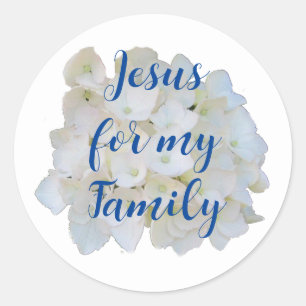 Sticker rond Jésus Pour Ma Famille
