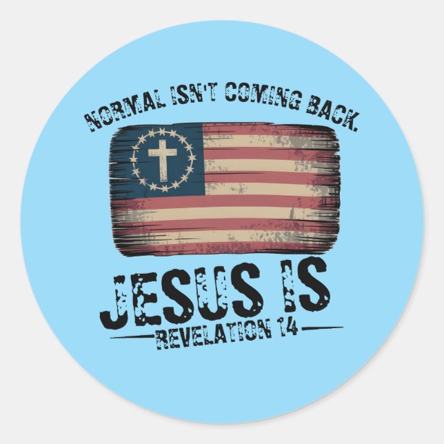 Sticker Rond Jésus revient (Devant)