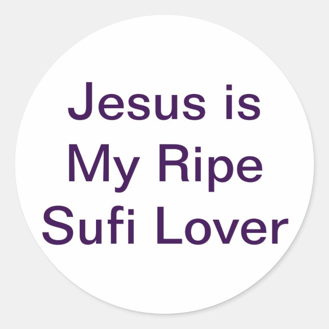 Sticker Rond Jesus Ripe Sufi Lover Jeff Hankamer Artjunkhaus (Devant)