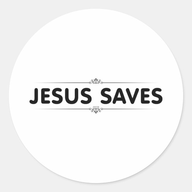 Sticker Rond Jésus sauve (Devant)