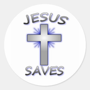 Sticker Rond Jésus sauve