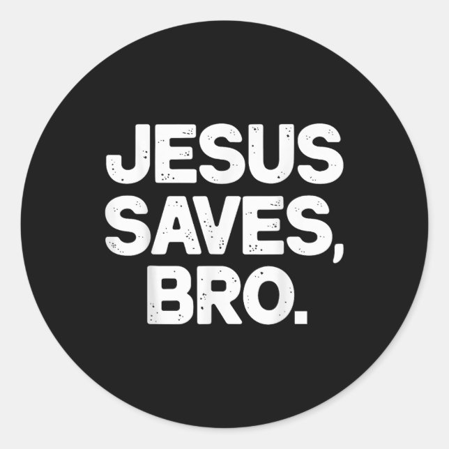 Sticker Rond Jésus sauve Bro Christian (Devant)