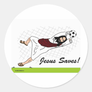 STICKER ROND JÉSUS SAVE !